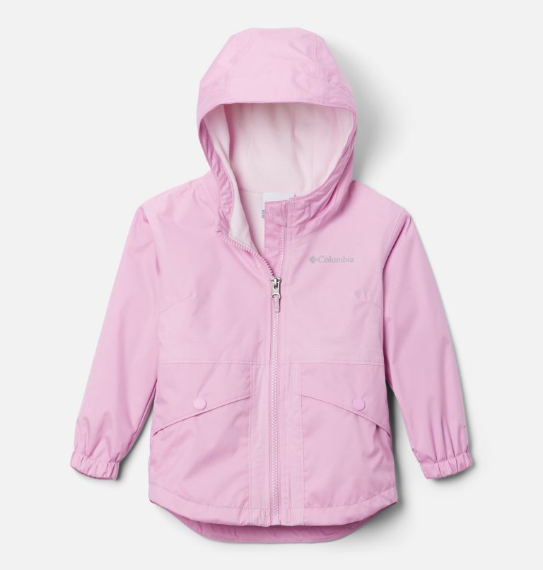 Girls fleece 2025 lined rain jacket