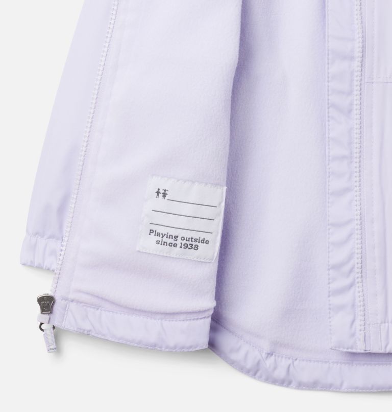 Girls' Toddler Rainy Trails Fleece Lined Jacket, Color: Purple Tint, image 3