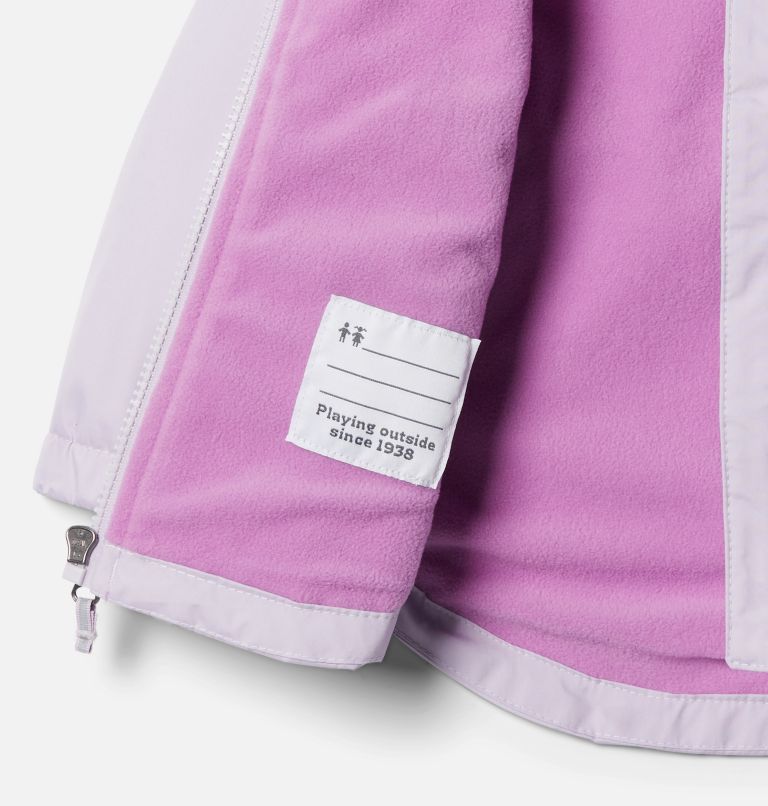 Manteau doublé de laine polaire Rainy Trails pour petite fille, Color: Pale Lilac, image 3