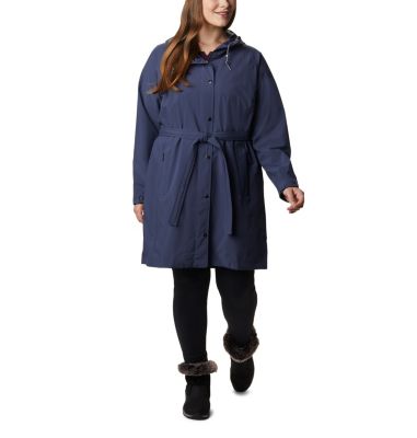 Women's Here And There&trade; Long Trench Jacket &ndash; Plus Size