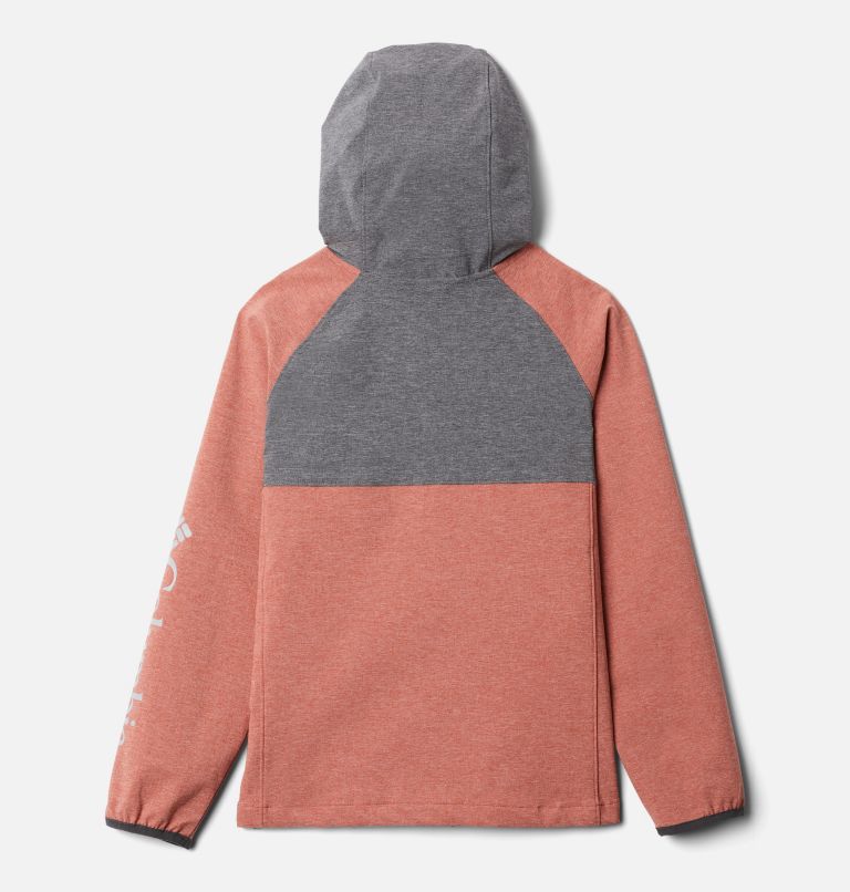 Boys' Rocky Range Softshell, Color: Shark Heather, Dark Sienna, image 2