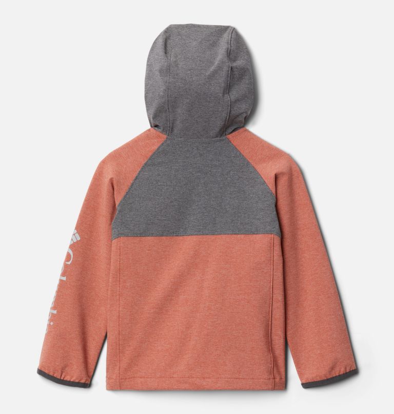 Boys' Toddler Rocky Range Softshell Jacket, Color: Shark Heather, Dark Sienna, image 2