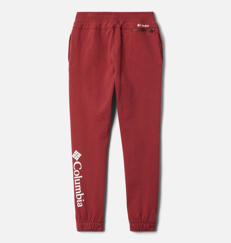 Girls' Columbia Branded French Terry Joggers, Color: Marsala Red