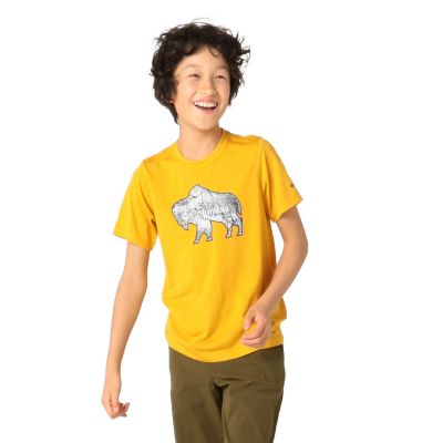 Boys' Ranco Lake&trade; T-Shirt Ranco Lake&trade; Short Sleeve Tee | 464 | XS, Bright Gold Iconic Roamer, front