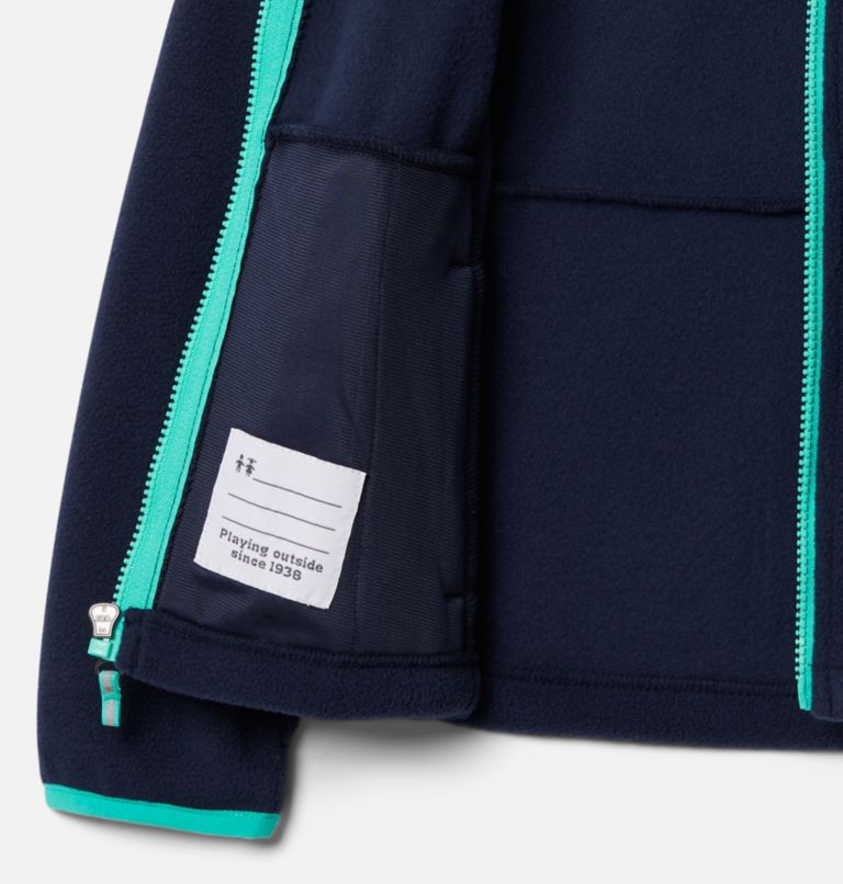 Chandail à capuchon en laine polaire avec fermeture éclair pleine longueur Fast Trek II pour enfant, Color: Collegiate Navy, image 3