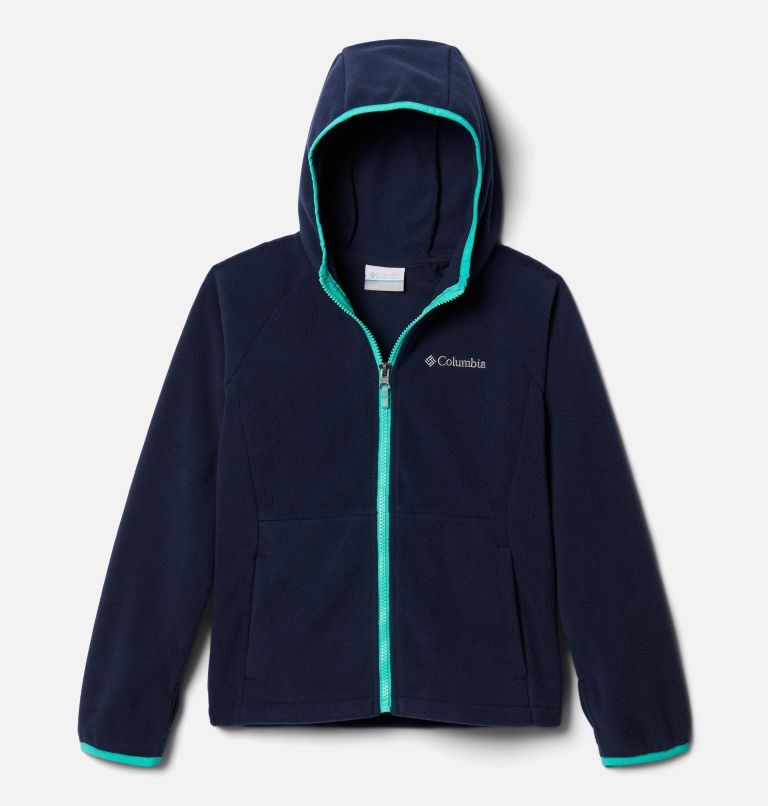 Chandail à capuchon en laine polaire avec fermeture éclair pleine longueur Fast Trek II pour enfant, Color: Collegiate Navy, image 1