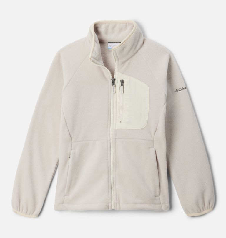 Kids' Fast Trek III Full Zip Fleece, Color: Dark Stone, Chalk, image 1