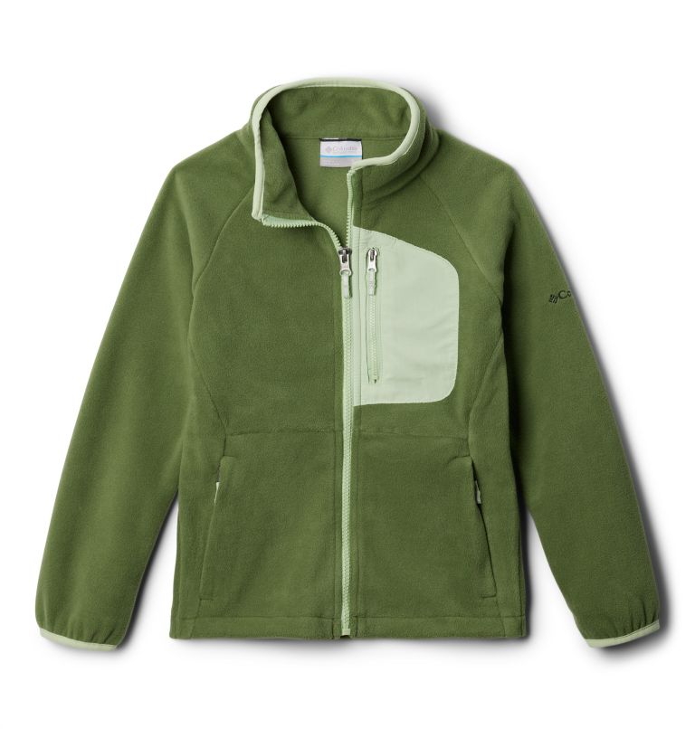 Youth Fast Trek III Fleece Jacket, Color: Canteen, Sage Leaf, image 1