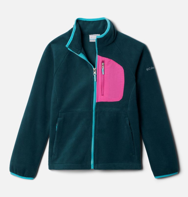 Youth Fast Trek III Fleece Jacket, Color: Night Wave, Pink Ice, image 1