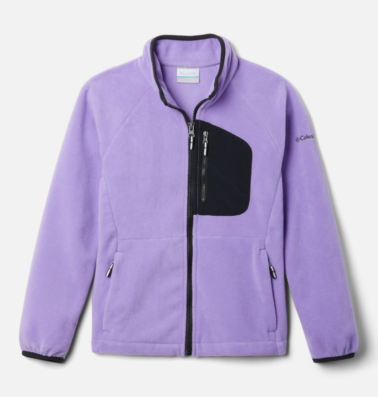 Youth Fast Trek III Fleece Jacket, Color: Paisley Purple, Black, image 1