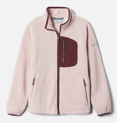 Youth Fast Trek&trade; III Fleece Full Zip Fast Trek&trade; III Fleece Full Zip | 327 | XS, Mineral Pink, Malbec, front