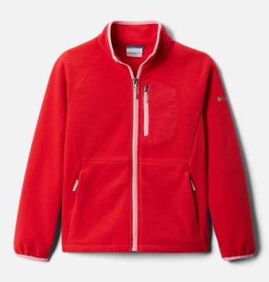Youth Fast Trek&trade; III Fleece Full Zip Fast Trek&trade; III Fleece Full Zip | 327 | XS, Red Lily, Pink Orchid, front