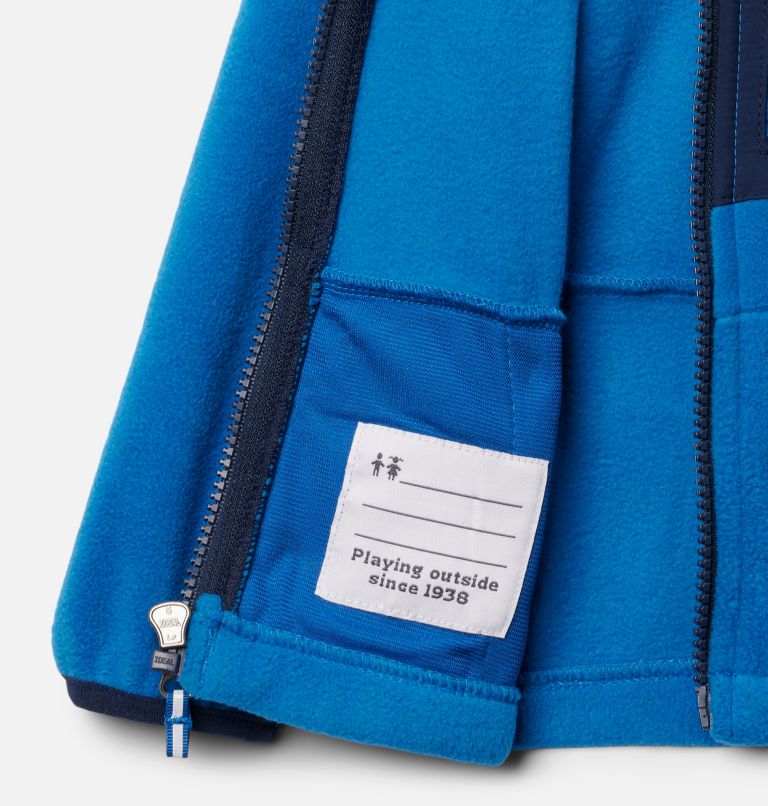 Toddler Fast Trek III Fleece Full Zip, Color: Bright Indigo, Collegiate Navy, image 3