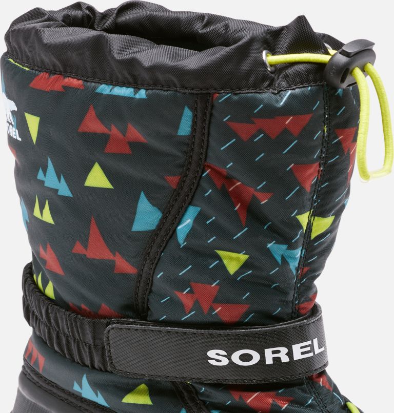 Youth Flurry Print Boot, Color: Black, Black, image 7