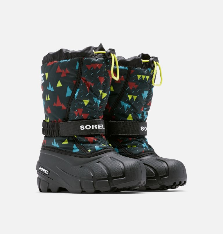 Youth Flurry Print Boot, Color: Black, Black, image 2