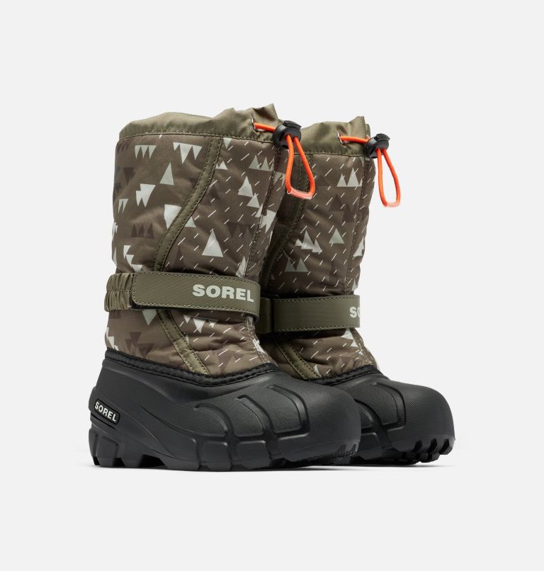 Thumbnail: Youth Flurry Print Boot, Color: Stone Green, Black, image 2