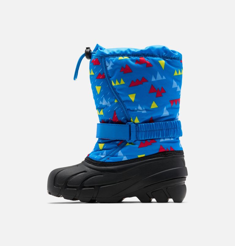 Children's Flurry Print Boot, Color: Hyper Blue, Black, image 4