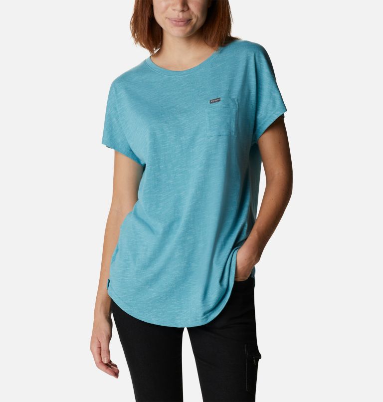 Thumbnail: Women's Cades Cape T-Shirt, Color: Sea Wave, image 5