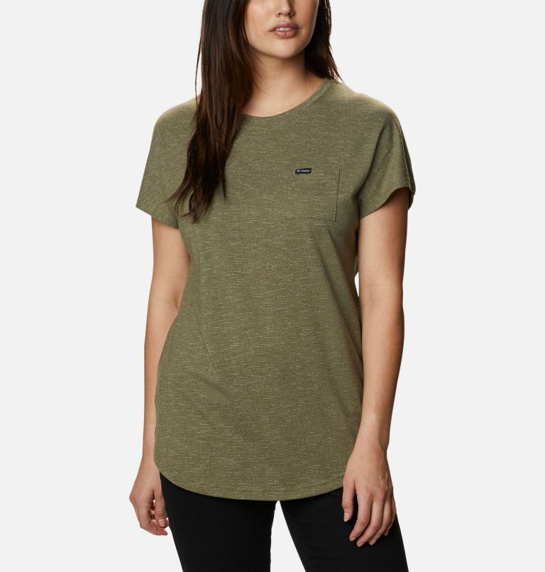 Women's Cades Cape T-Shirt, Color: Stone Green, image 1
