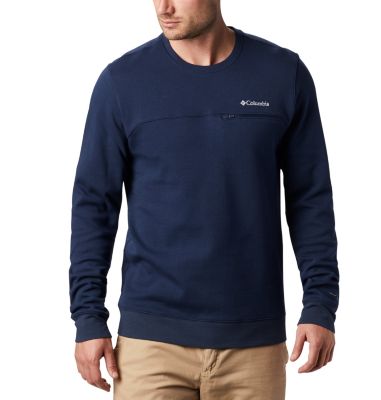 Men's Columbia Lodge&trade; Double Knit Sweatshirt Columbia Lodge&trade; Dbl Knit Sweatshirt | 030 | L, Collegiate Navy, White, front