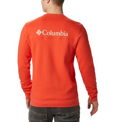 Men's Columbia Lodge&trade; Double Knit Sweatshirt Columbia Lodge&trade; Dbl Knit Sweatshirt | 030 | L, Wildfire, Fossil, back