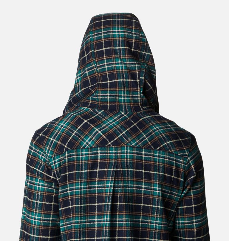 Thumbnail: Women's Anytime Stretch Hooded Long Sleeve Shirt, Color: Dark Nocturnal Multi Tartan, image 6