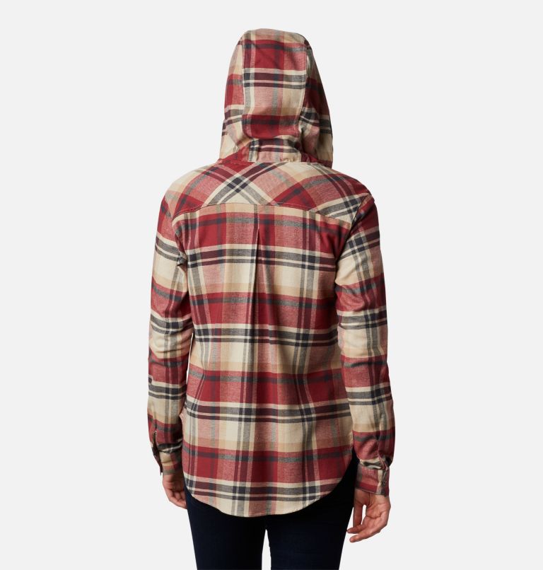 Chemise manches longues extensible à capuchon Anytime Stretch pour femme, Color: Marsala Red Multi, image 2