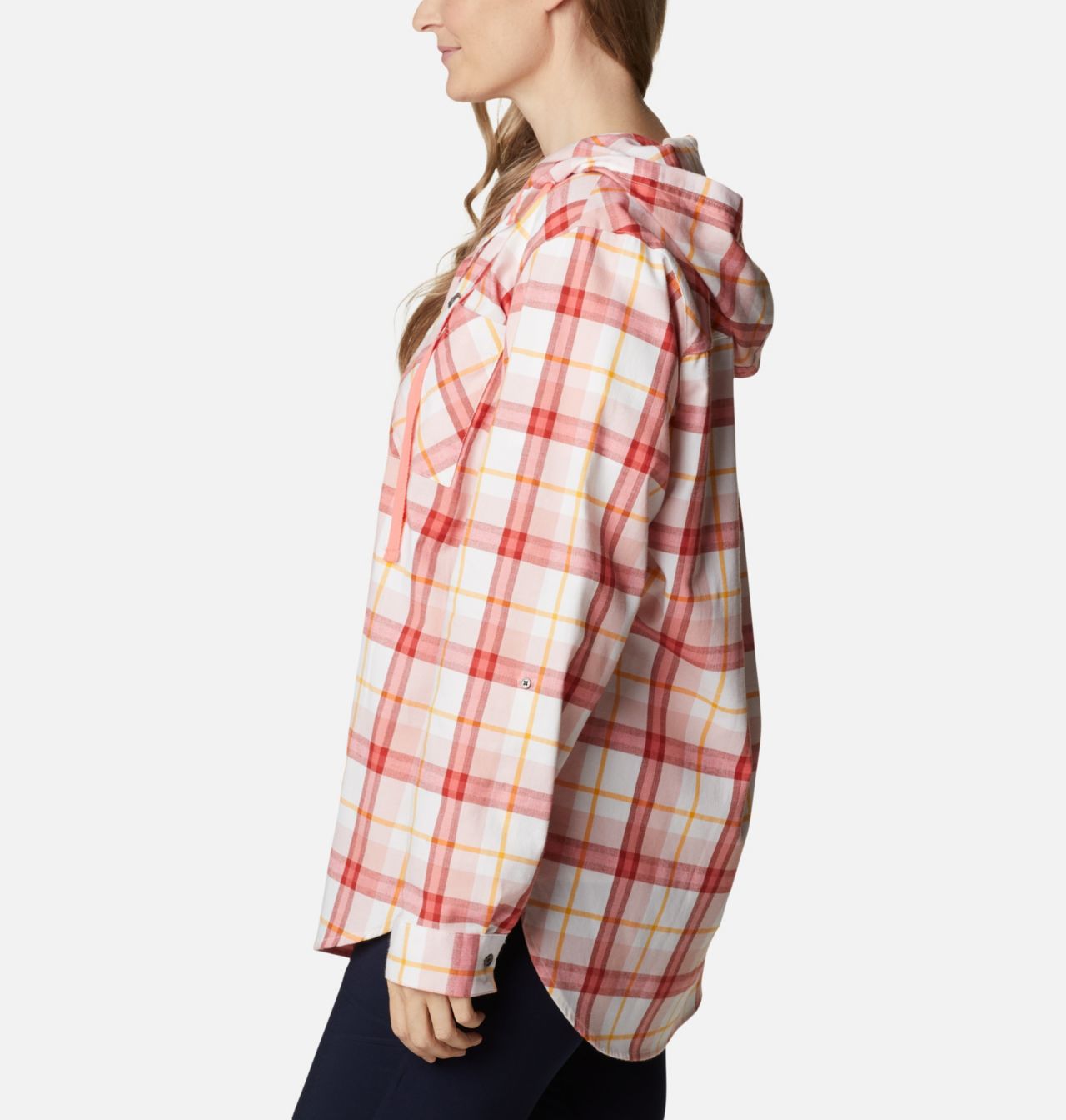 Women's Anytime™ Stretch Hooded Long Sleeve Shirt - Plus Size 3
