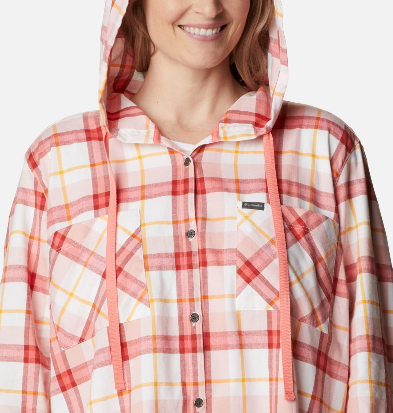 Women's Anytime™ Stretch Hooded Long Sleeve Shirt - Plus Size 4