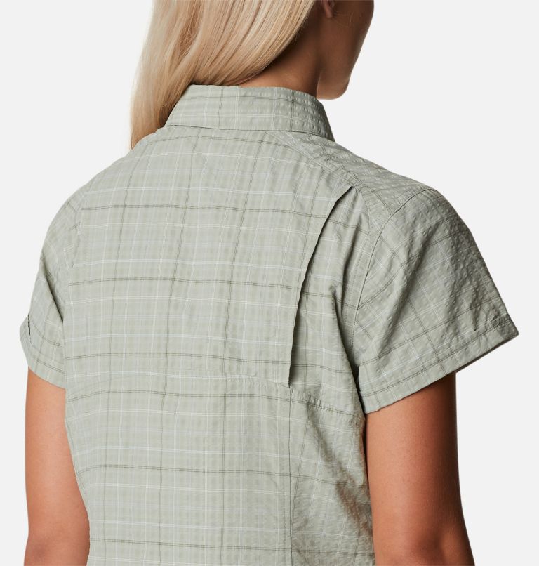 Thumbnail: Women's Silver Ridge Novelty Short Sleeve Shirt, Color: Safari Elevation Grid, image 5