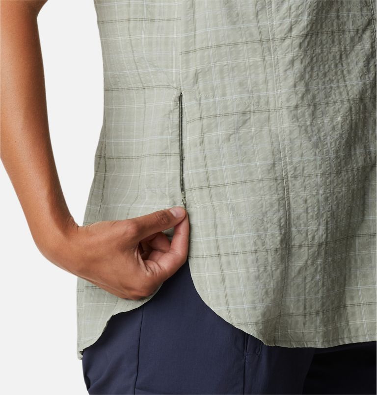 Women's Silver Ridge Novelty Short Sleeve Shirt, Color: Safari Elevation Grid, image 6