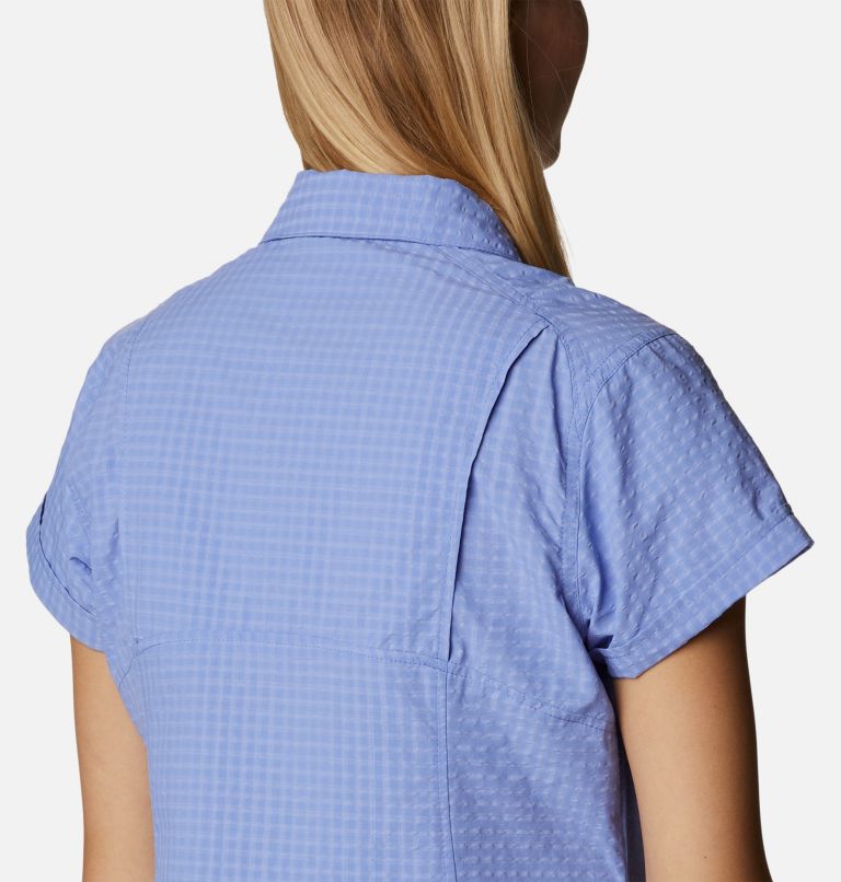 Women's Silver Ridge Novelty Short Sleeve Shirt, Color: Serenity Seersucker, image 5