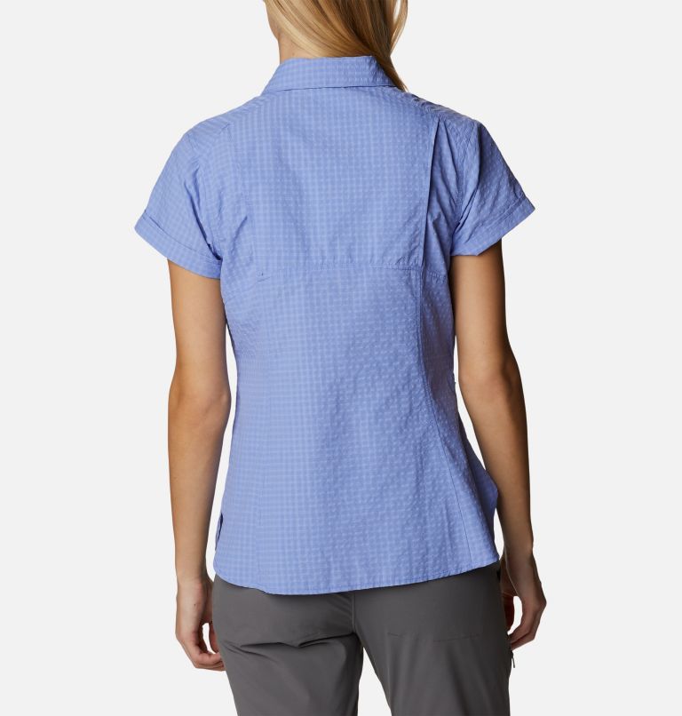 Thumbnail: Women's Silver Ridge Novelty Short Sleeve Shirt, Color: Serenity Seersucker, image 2