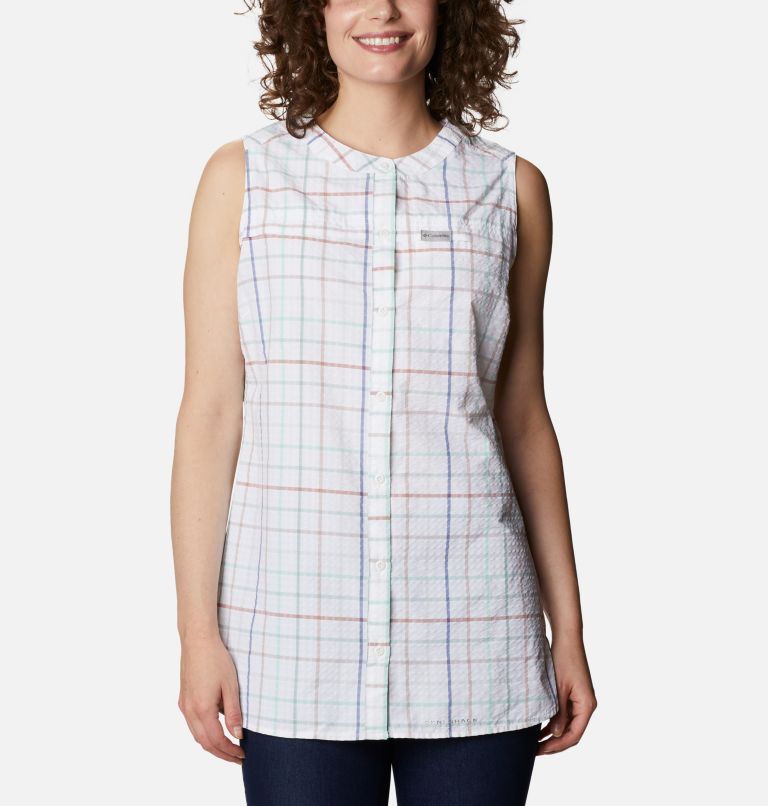 Tunique originale Silver Ridge pour femme, Color: Mint Cay Windowpane, image 1
