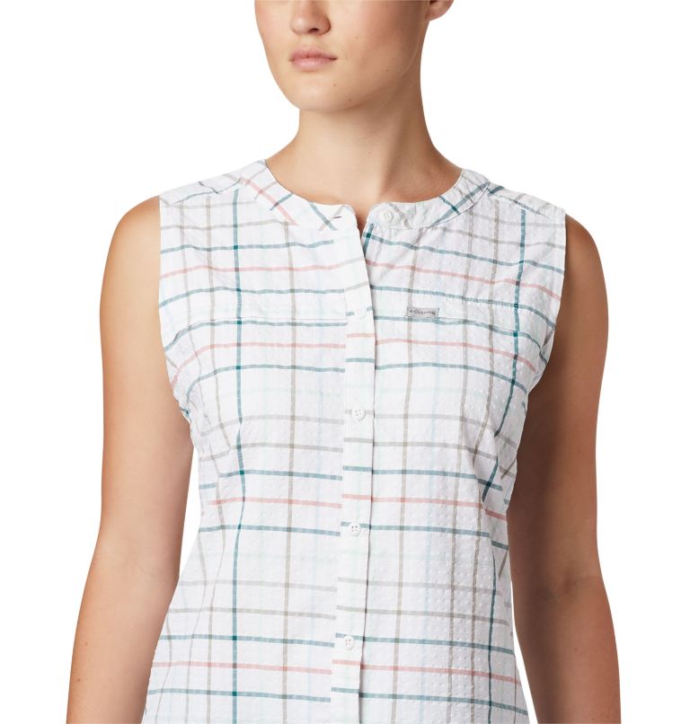 Tunique originale Silver Ridge pour femme, Color: Light Mint Windowpane, image 4