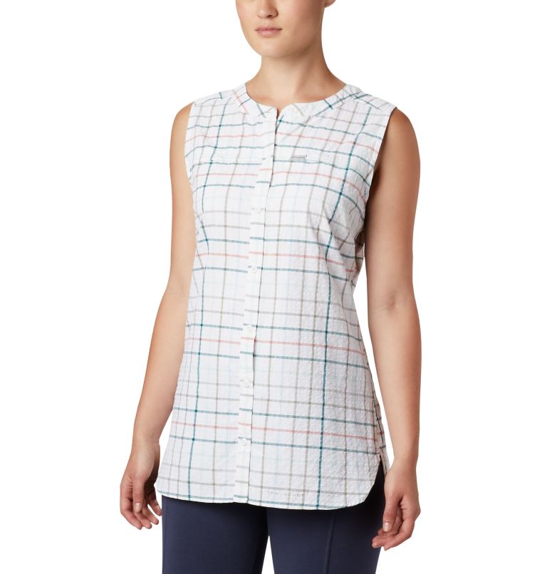 Tunique originale Silver Ridge pour femme, Color: Light Mint Windowpane, image 1
