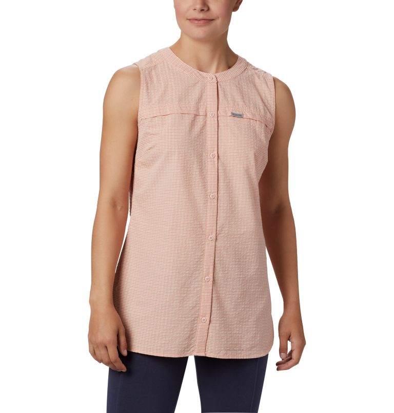 Tunique originale Silver Ridge pour femme, Color: Peach Cloud Seersucker, image 1