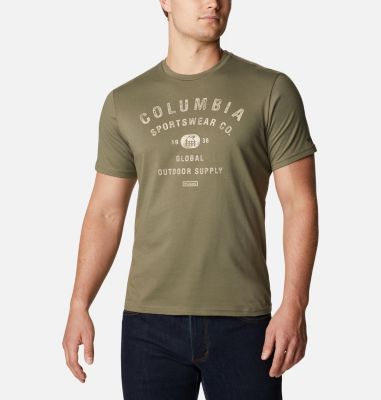 Men's Path Lake&trade; Graphic T-Shirt M Path Lake&trade; Graphic Tee | 011 | S, Stone Green CSC Badge, front