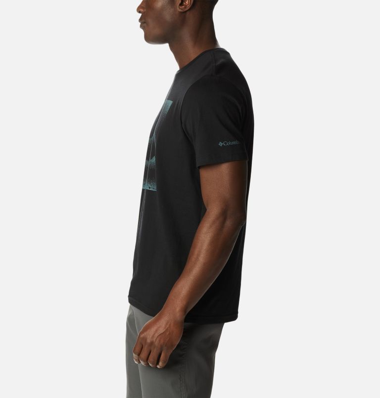 Thumbnail: Men's Rapid Ridge Graphic T-Shirt, Color: Black, Stippled Hills, image 3