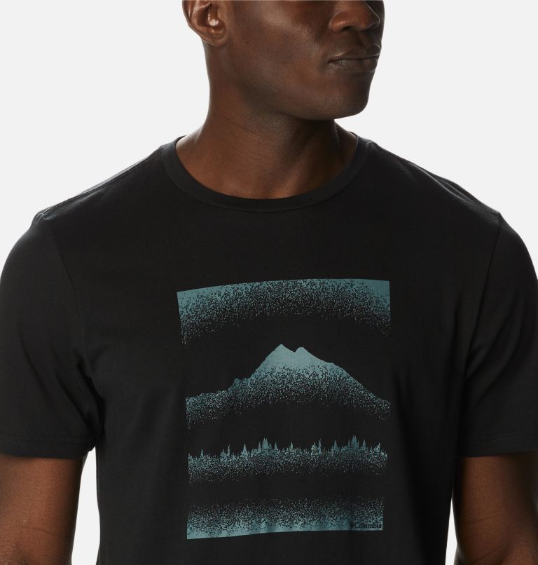 Thumbnail: Men's Rapid Ridge Graphic T-Shirt, Color: Black, Stippled Hills, image 4