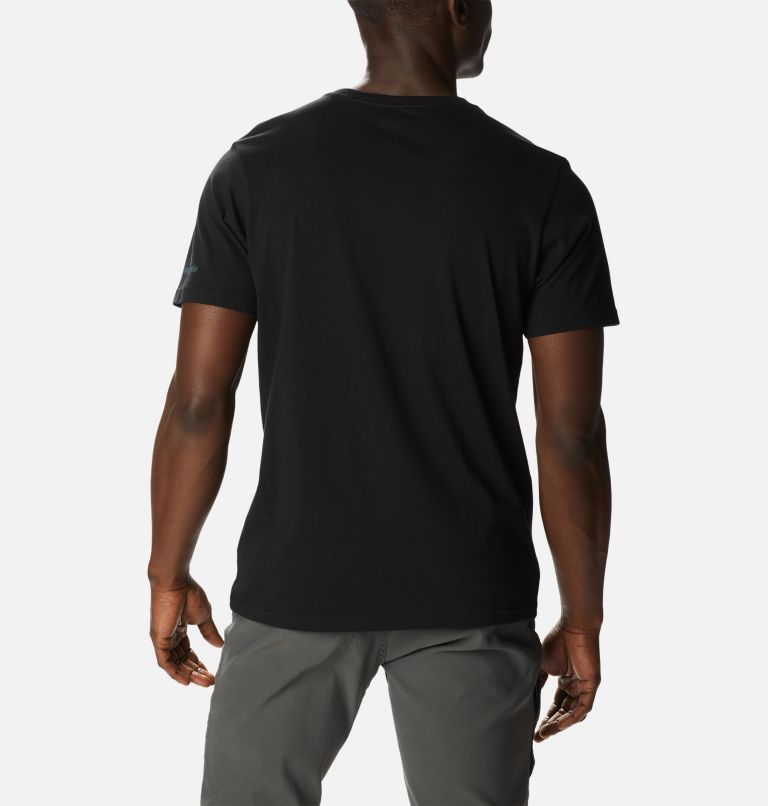 Thumbnail: Men's Rapid Ridge Graphic T-Shirt, Color: Black, Stippled Hills, image 2