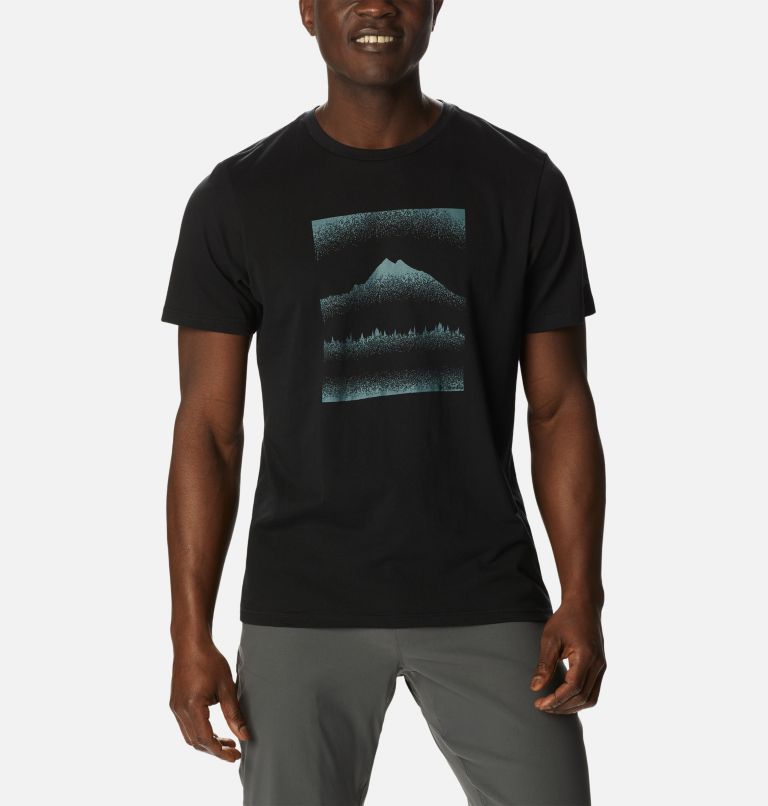 Men's Rapid Ridge Graphic T-Shirt, Color: Black, Stippled Hills, image 1