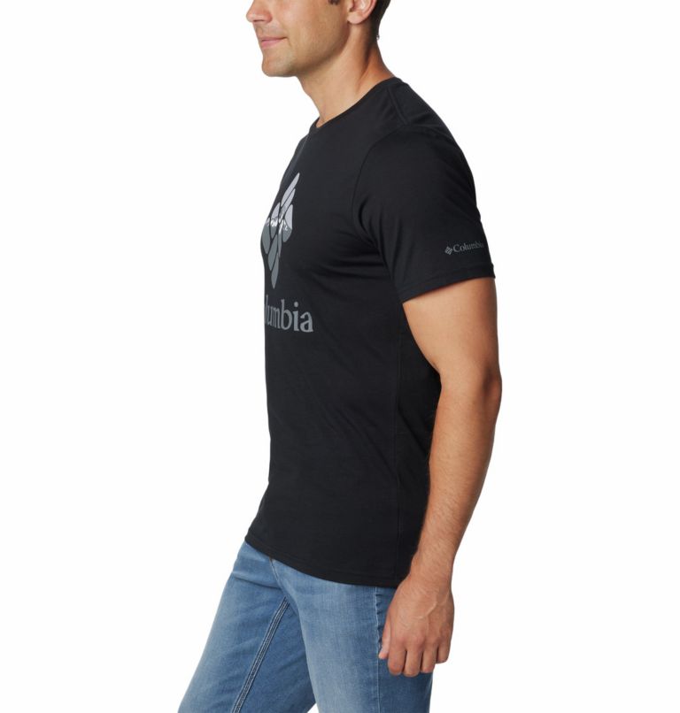 Men's Rapid Ridge Graphic T-Shirt, Color: Black, Hood Nightscape, image 3