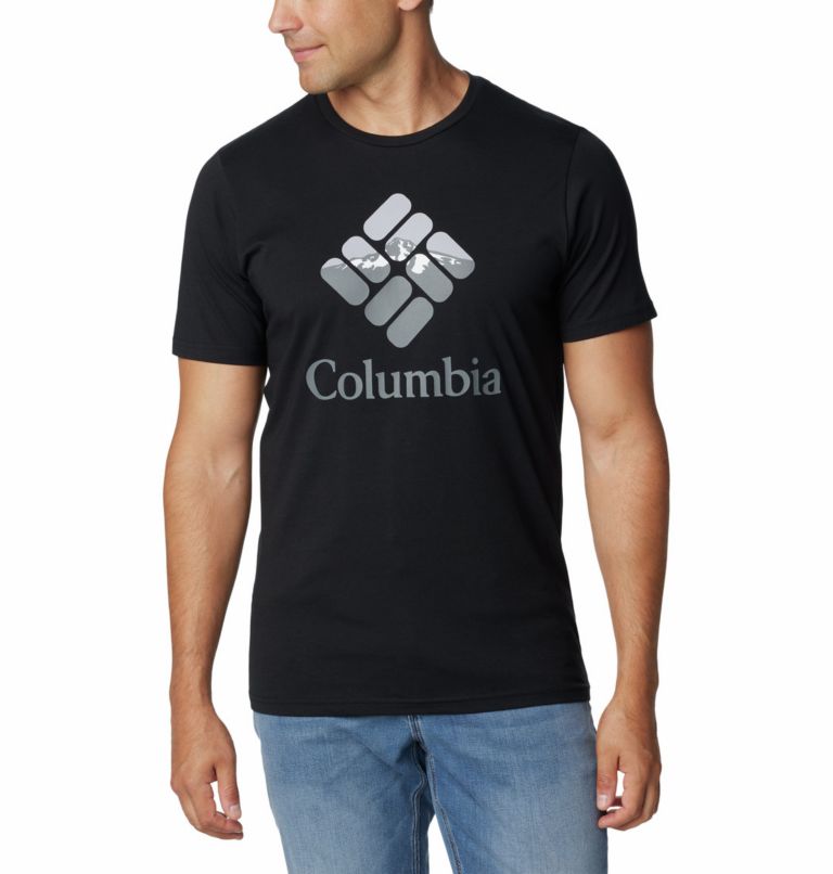Men's Rapid Ridge Graphic T-Shirt, Color: Black, Hood Nightscape, image 1