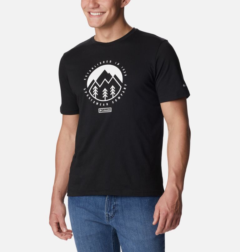 Thumbnail: Men's Rapid Ridge Graphic T-Shirt, Color: Black, Outdoor Park 2, image 5