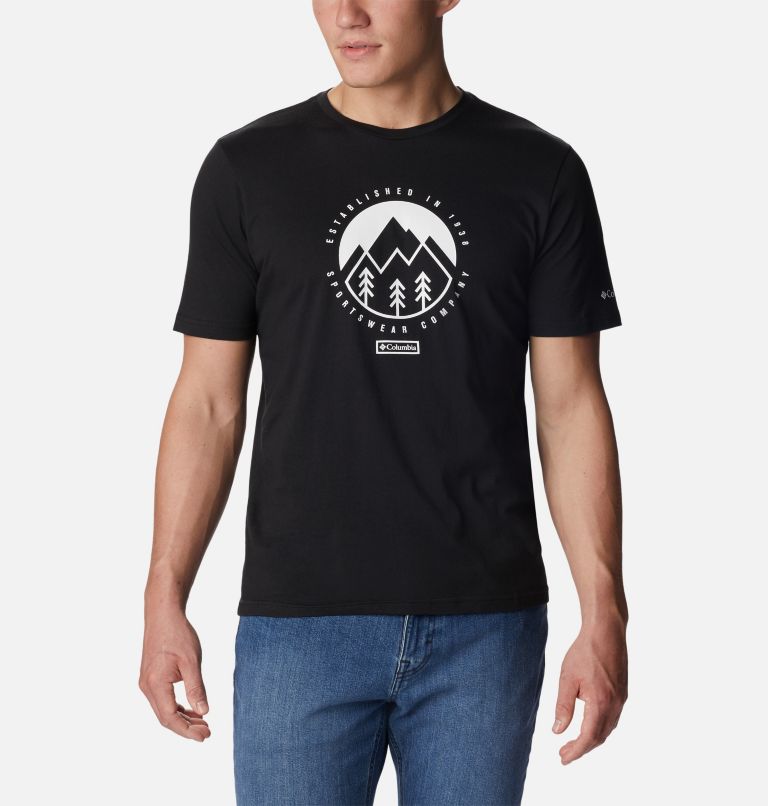 Thumbnail: Men's Rapid Ridge Graphic T-Shirt, Color: Black, Outdoor Park 2, image 1