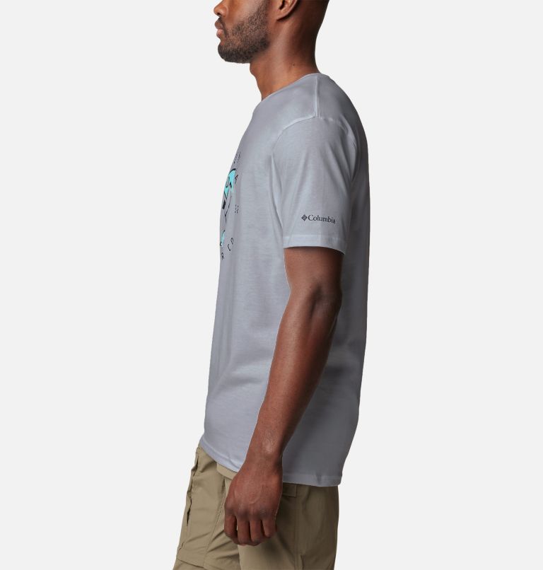 Camiseta Rapid Ridge para hombre, Color: Columbia Grey Hthr, Naturally Boundless, image 3