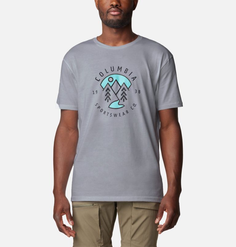 Camiseta Rapid Ridge para hombre, Color: Columbia Grey Hthr, Naturally Boundless, image 1