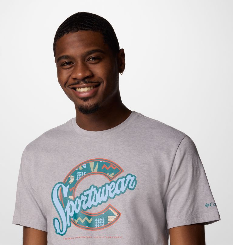 Men's Rapid Ridge Graphic Tee, Color: Columbia Grey Hthr, C Sportswear Explore, image 4