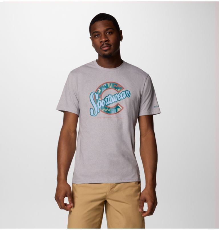 Men's Rapid Ridge Graphic Tee, Color: Columbia Grey Hthr, C Sportswear Explore, image 1